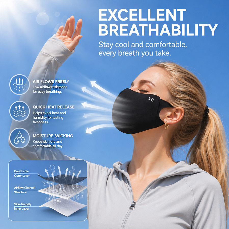 Cooling Summer Sun Mask Outdoo – обзор и цена Sports Mask Breathable