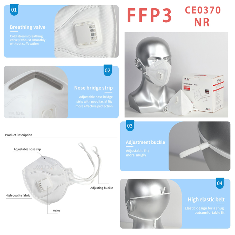 20pcs/box ffp3 NR folding mask – обзор и цена Anti Pollution Mask