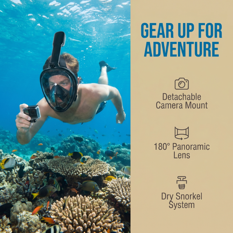 Safe Waterproof Snorkeling Div – обзор и цена Anti Pollution Mask