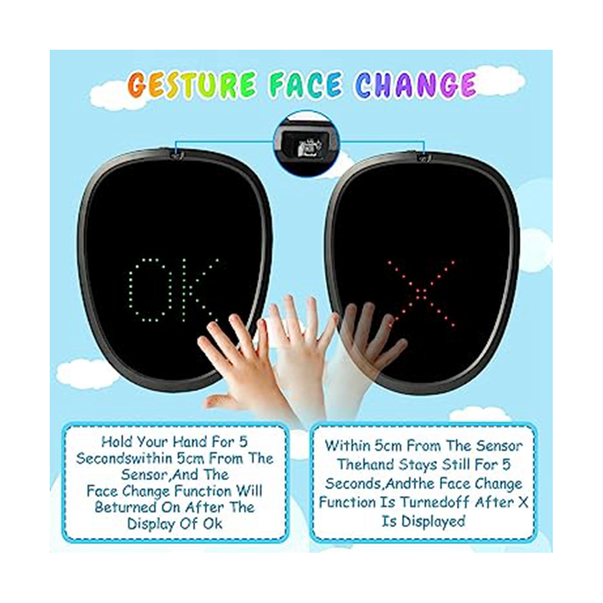LED Mask for Kid Gesture Sensi – обзор и цена Kids Face Mask