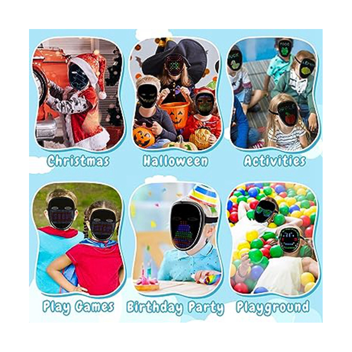 LED Mask for Kid Gesture Sensi – обзор и цена Kids Face Mask