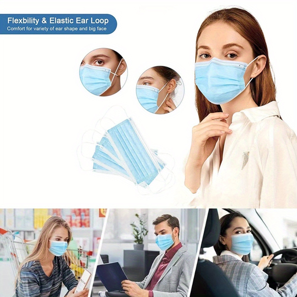 20 pieces of adult disposable  – обзор и цена Disposable Mask Blue