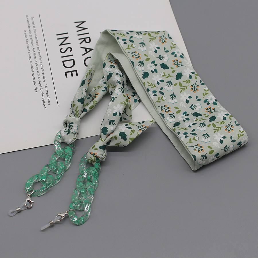 Bohemia Print Silk Scarf Glass – обзор и цена Mask Chain Holder
